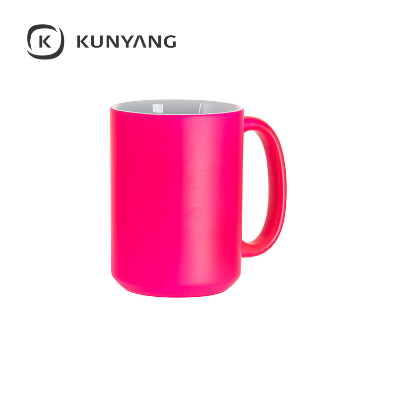 15oz Flourescent Mug(Matte, Purple Red)