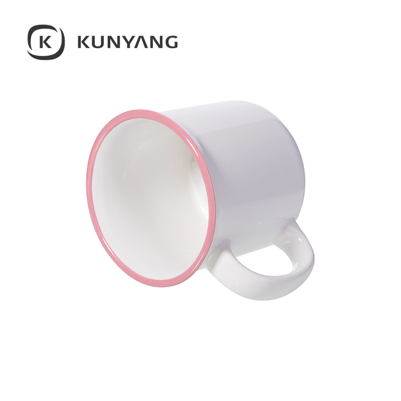 10oz/300ml Ceramic Enamel Mug Pink