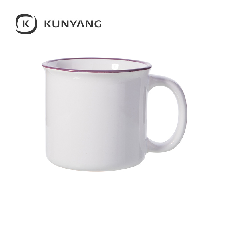 10oz/300ml Ceramic Enamel Mug Purple