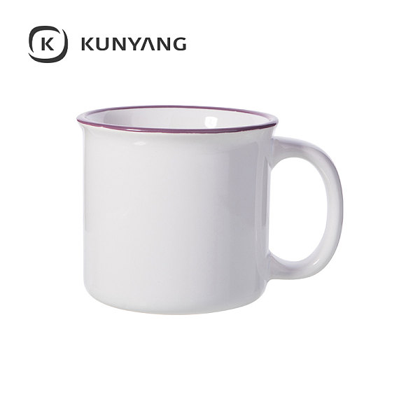 10oz/300ml Ceramic Enamel Mug Purple