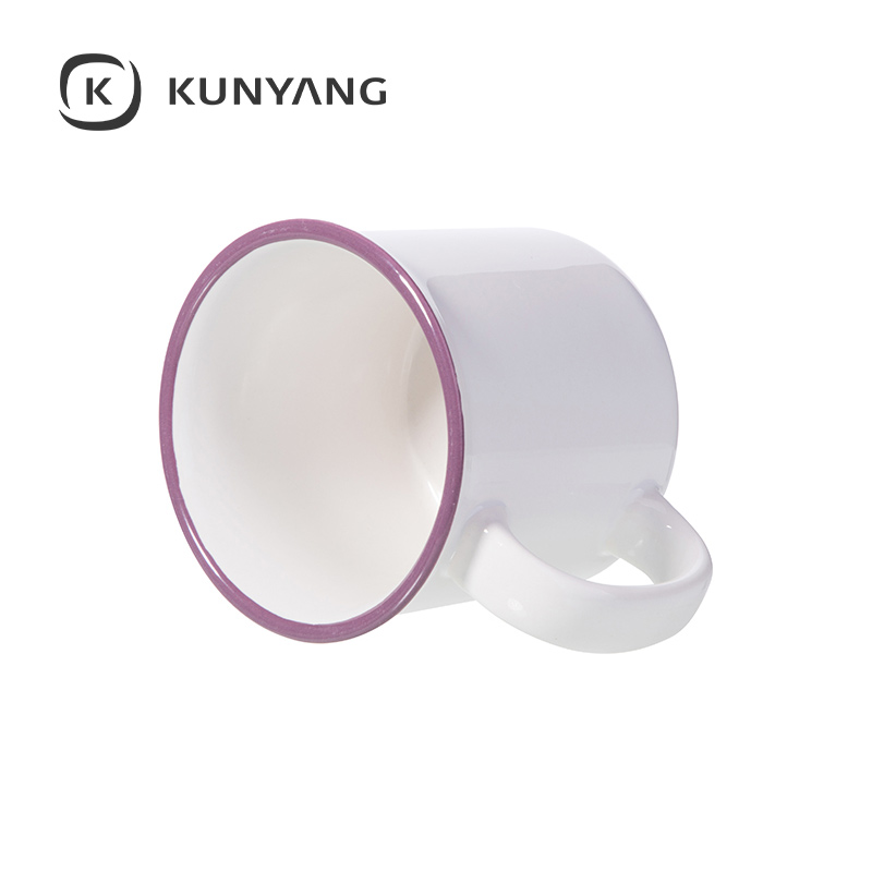 10oz/300ml Ceramic Enamel Mug Purple
