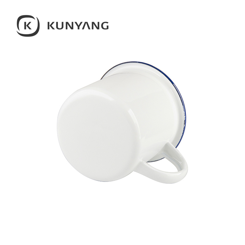 12oz/360ml Enamel Mug (Blue Edge)