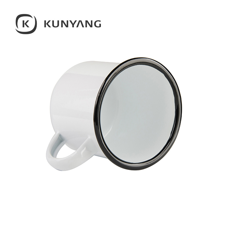 12oz/360ml Enamel Mug (Black Edge)