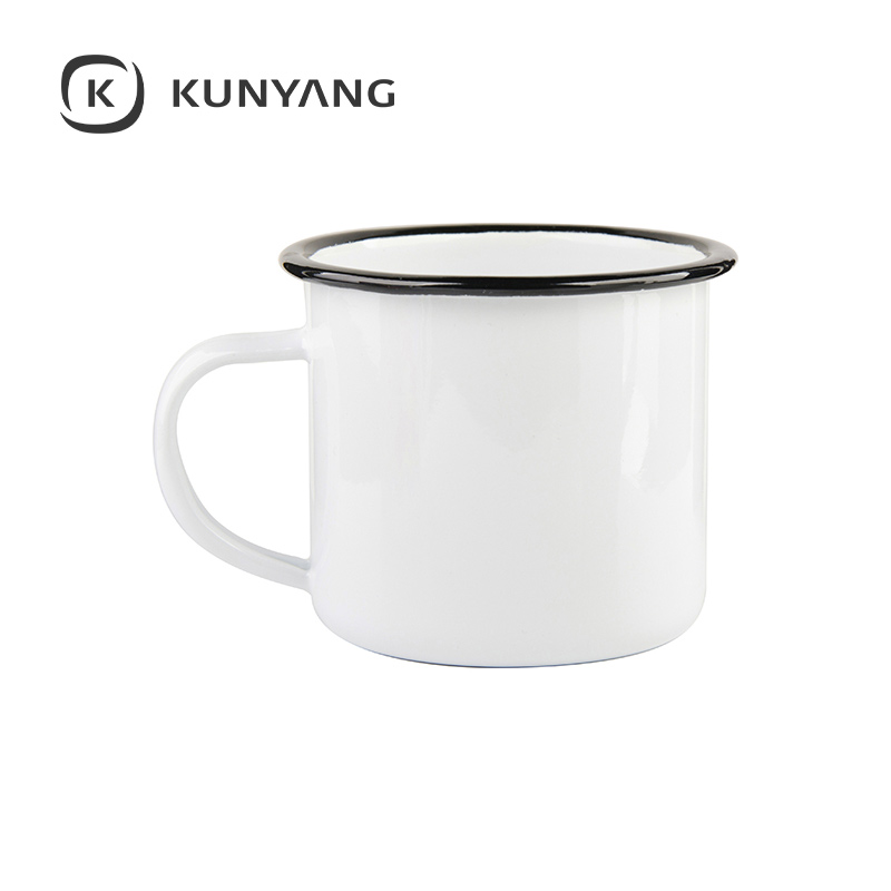 12oz/360ml Enamel Mug (Black Edge)