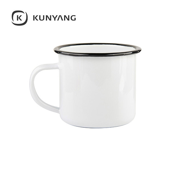 12oz/360ml Enamel Mug (Black Edge)