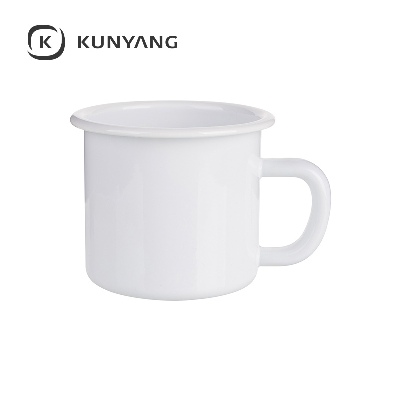 12oz/360ml Enamel Mug (White Edge)
