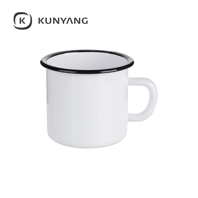 17oz/500ml Enamel Mug (Black Edge)