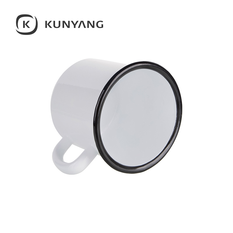 17oz/500ml Enamel Mug (Black Edge)