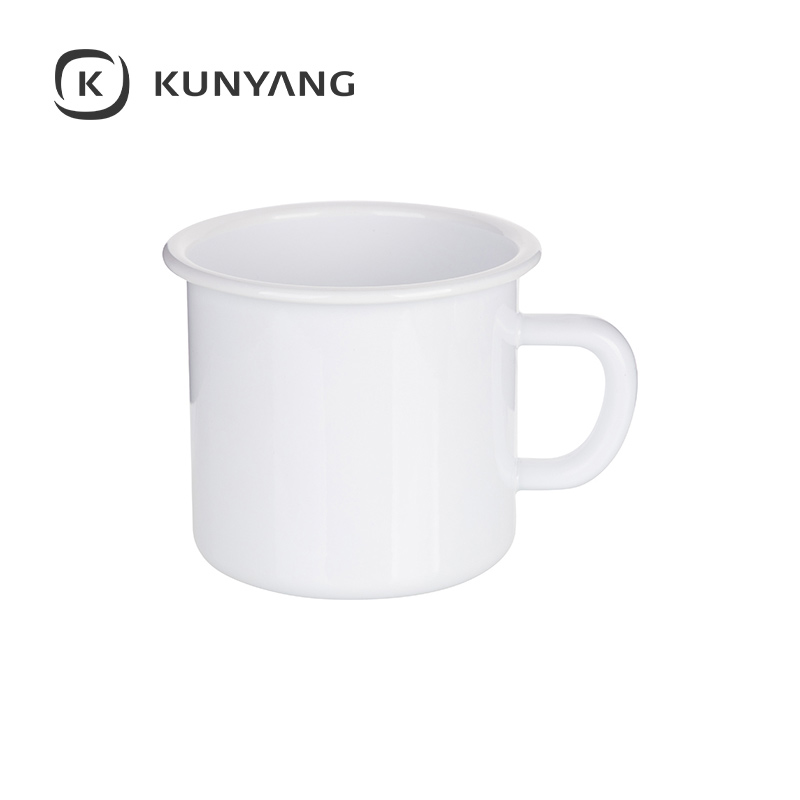 17oz/500ml Enamel Mug (White Edge)