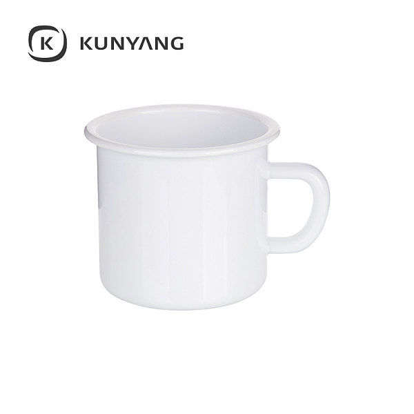 17oz/500ml Enamel Mug (White Edge)