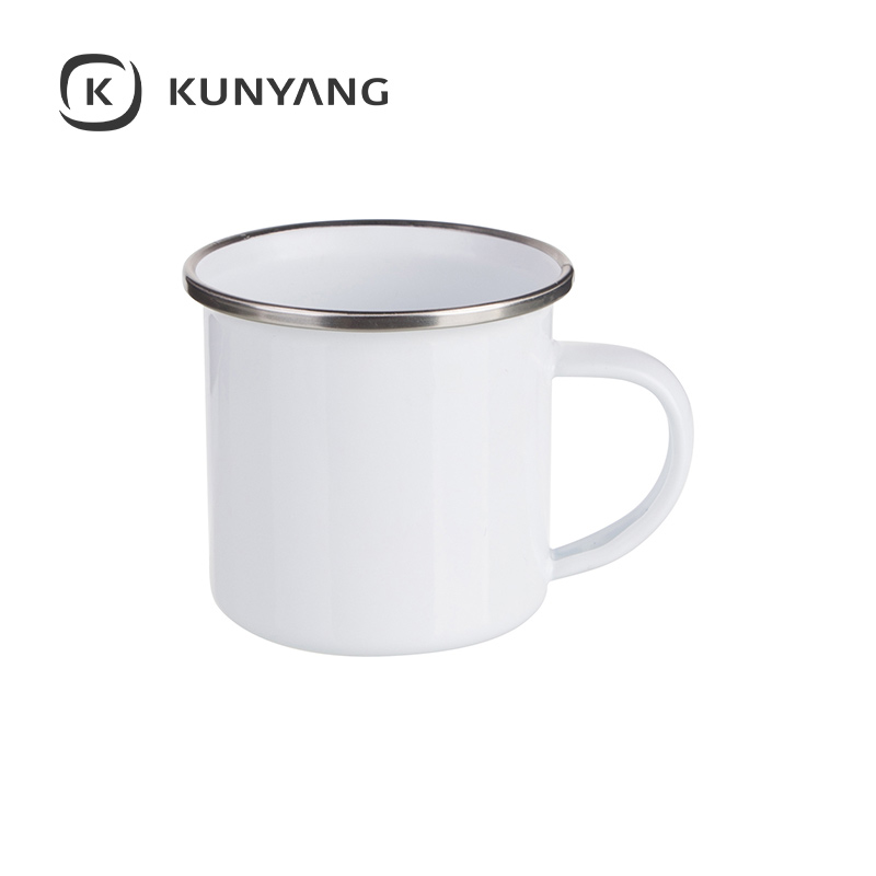 6oz/180ml White Enamel Mug (White)