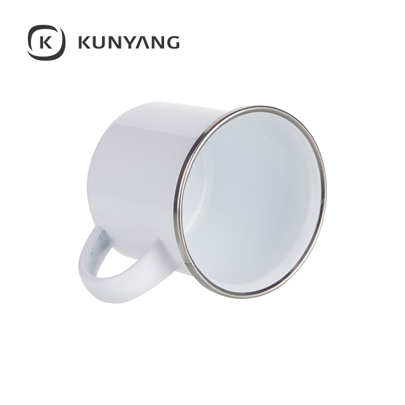 6oz/180ml White Enamel Mug (White)