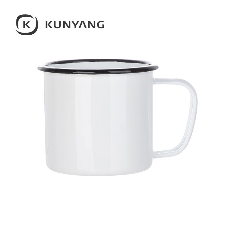 23oz/700ml Enamel Mug (White Edge)