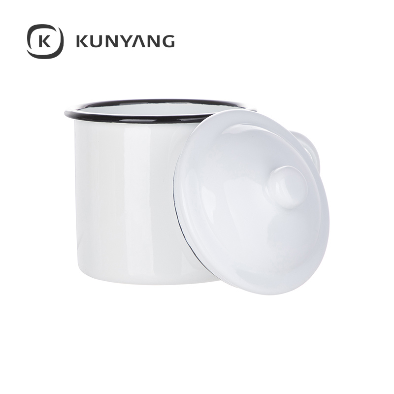23oz/700ml Enamel Mug (White Edge)