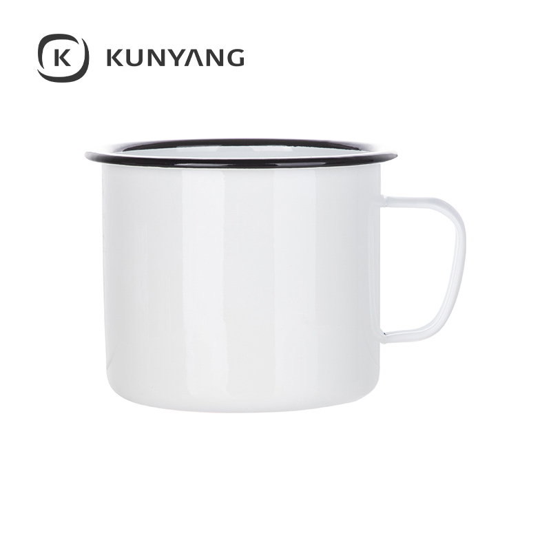 60oz/1800ml Enamel Mug (White Edge)