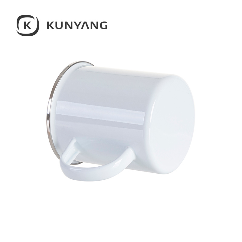 17oz/500ml Enamel Cup w/Flat Bottom
