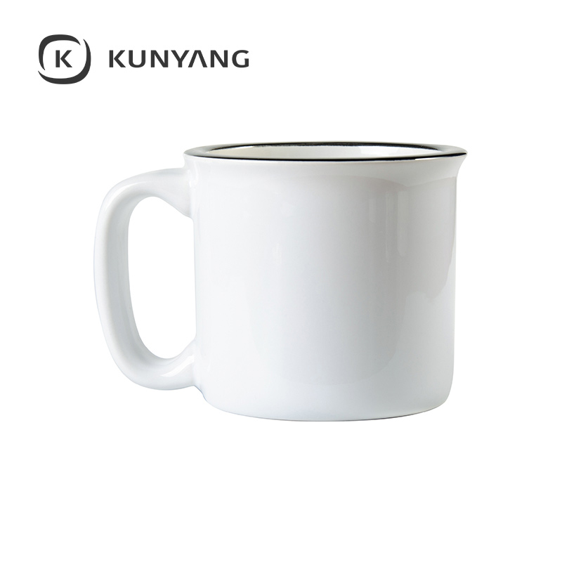 13oz/400ml Ceramic Enamel Mug White