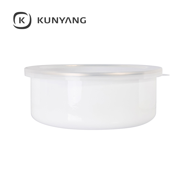 Enamel Bowl w/Lid