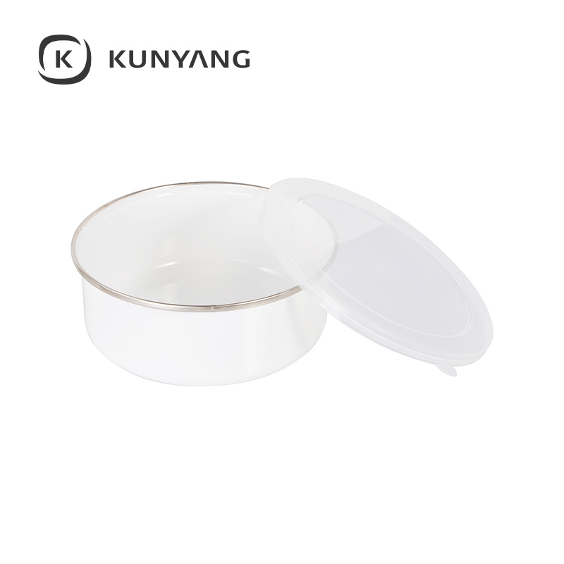Enamel Bowl w/Lid