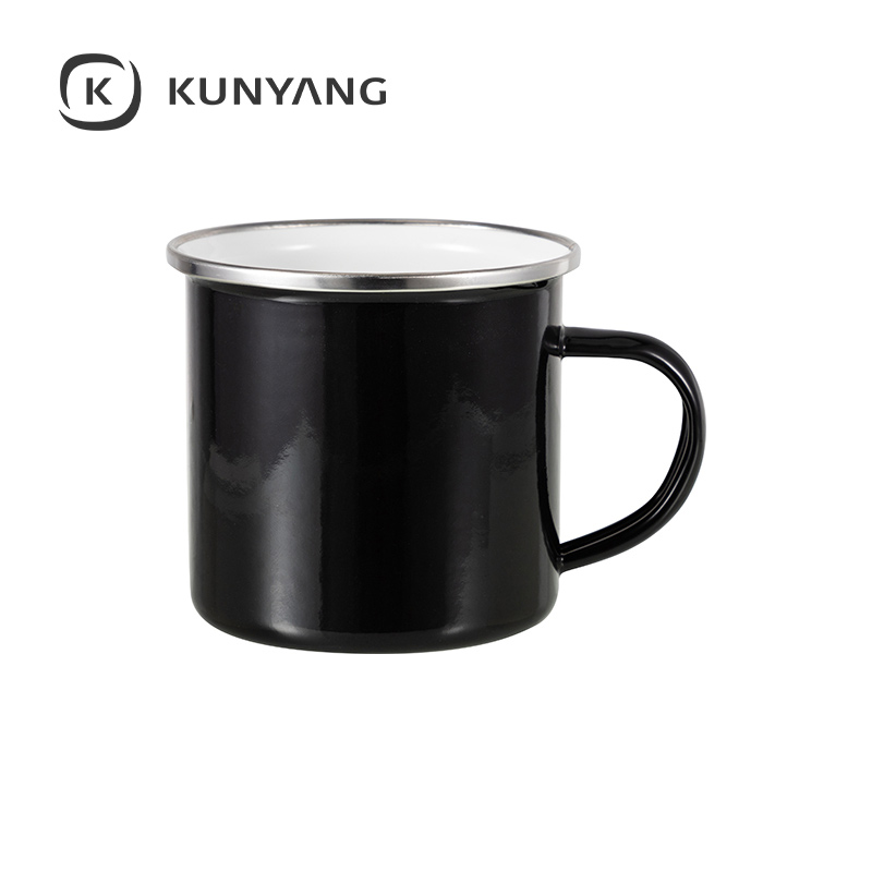 12oz Enamel Mug Black