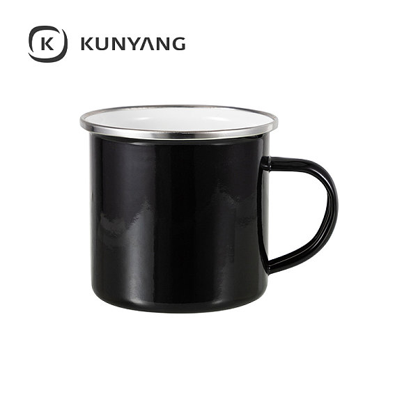 12oz Enamel Mug Black