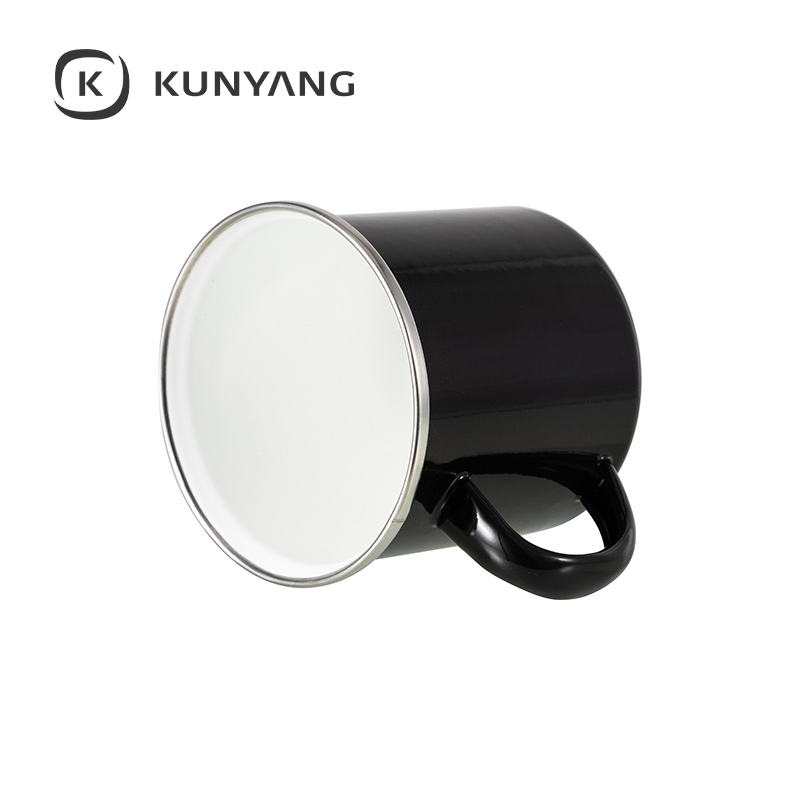 12oz Enamel Mug Black