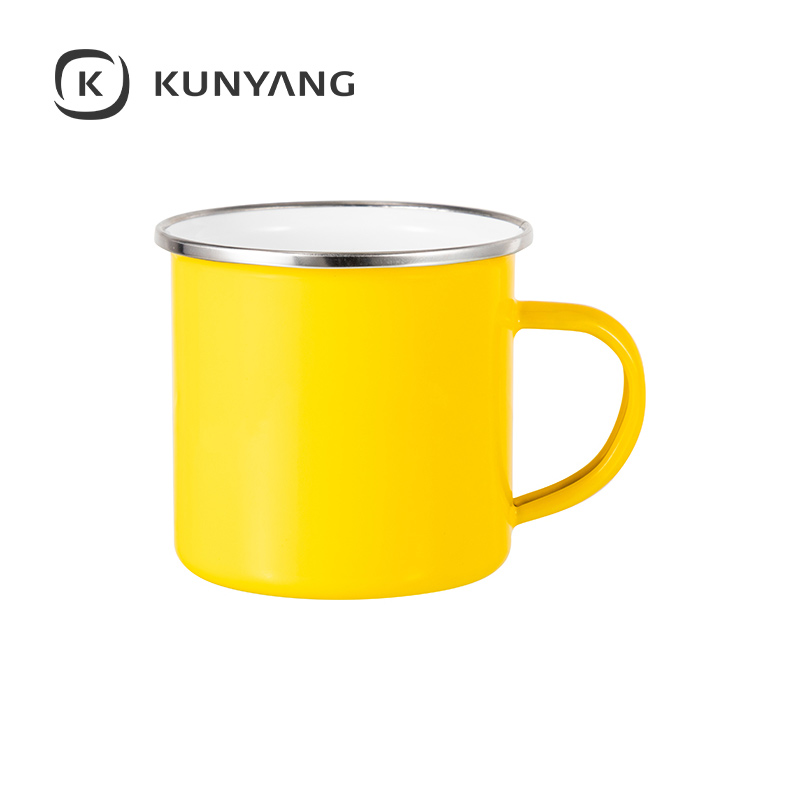 12oz Enamel Mug Yellow