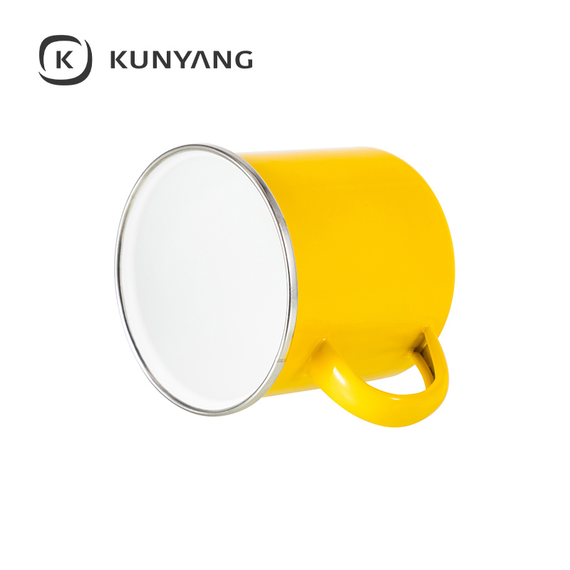 12oz Enamel Mug Yellow