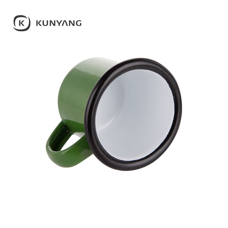 3oz/100ml Colored Enamel Mug Green