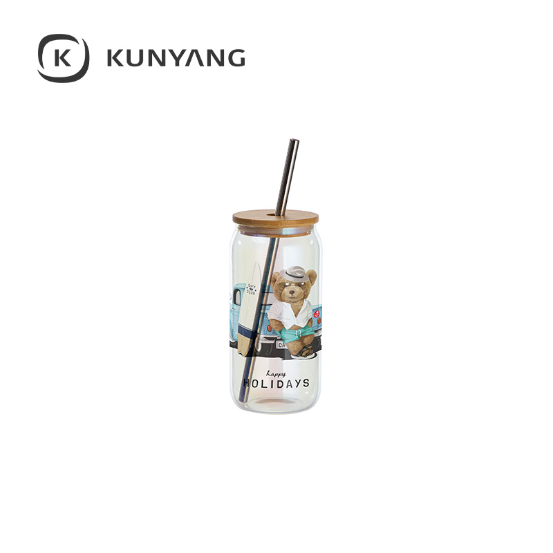 18oz/550ml Clear Glass Can