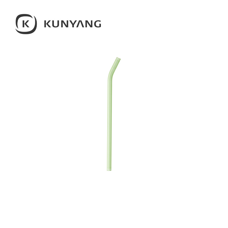20cm Glass Straw Green