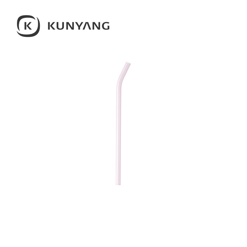 20cm Glass Straw Pink