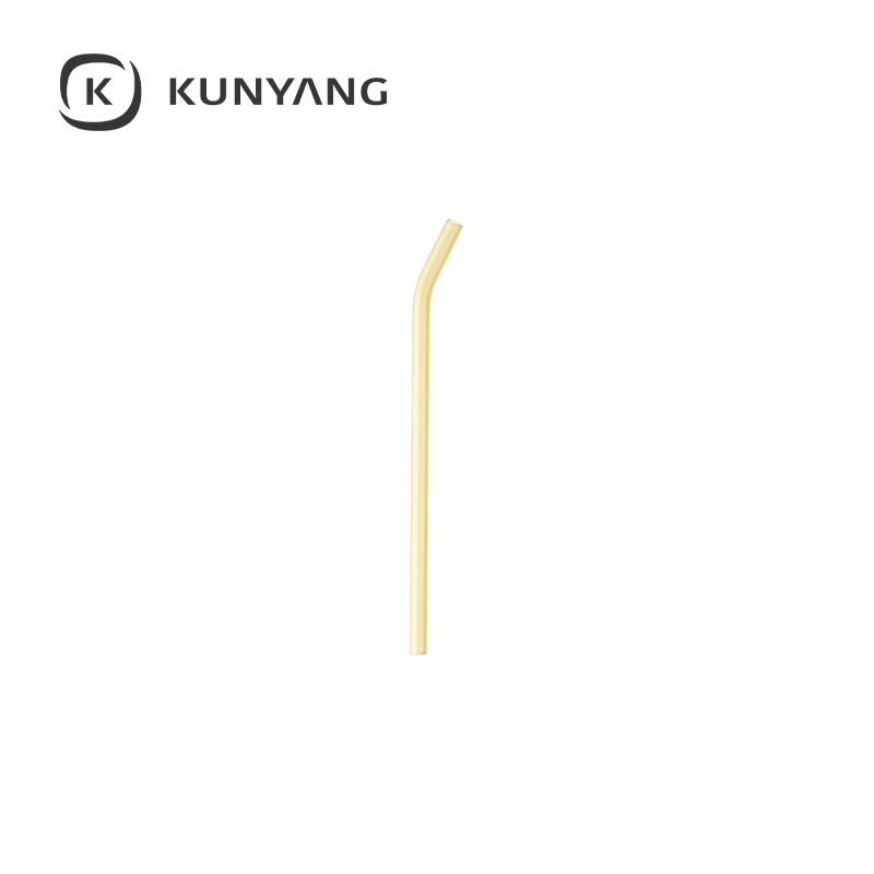 20cm Glass Straw Yellow