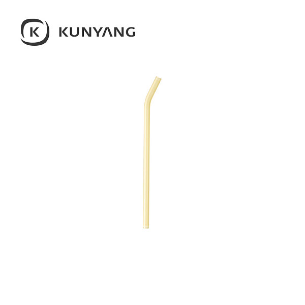 20cm Glass Straw Yellow
