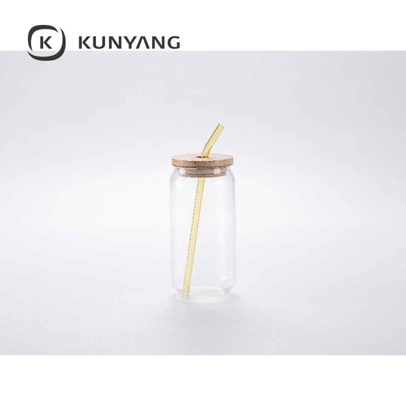20cm Glass Straw Yellow