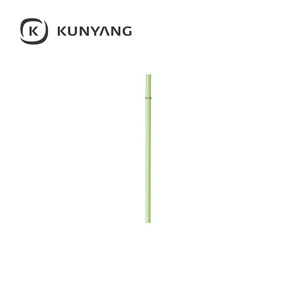 23cm Plain Straight Glass Straw Green