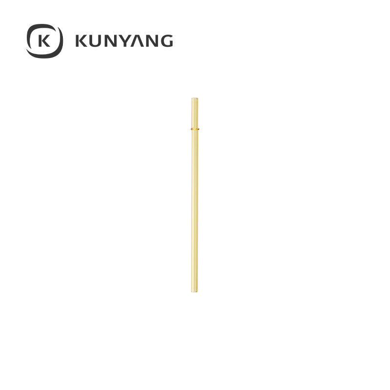 23cm Plain Straight Glass Straw Yellow