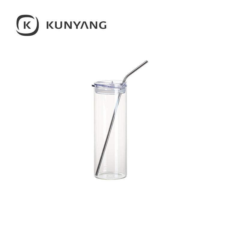 25oz Glass Skinny Tumbler(Clear）