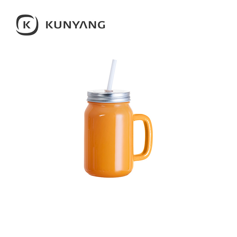 12oz/350ml Full Color Mason Jar Orange