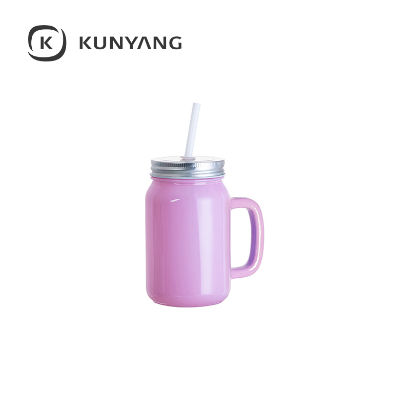 12oz/350ml Full Color Mason Jar Purple