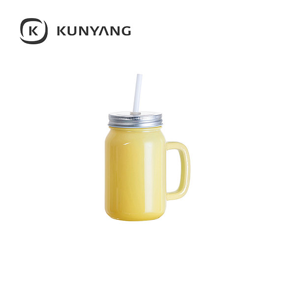 12oz/350ml Full Color Mason Jar Yellow