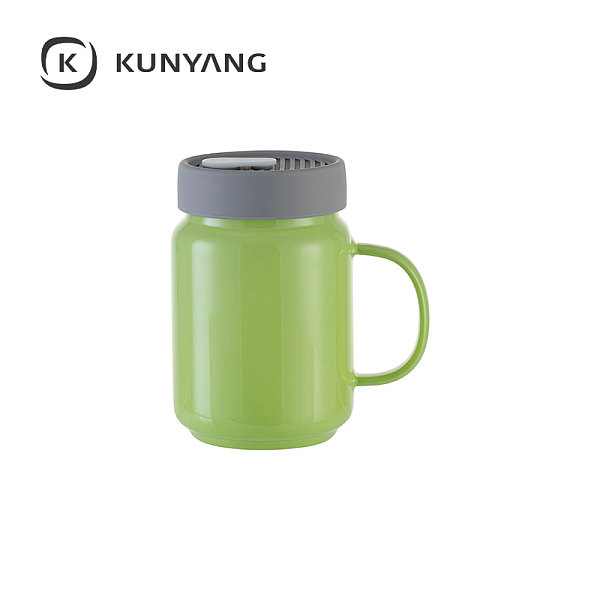 20oz/600ml Glass Mason Jar w/Silicon Lid Green