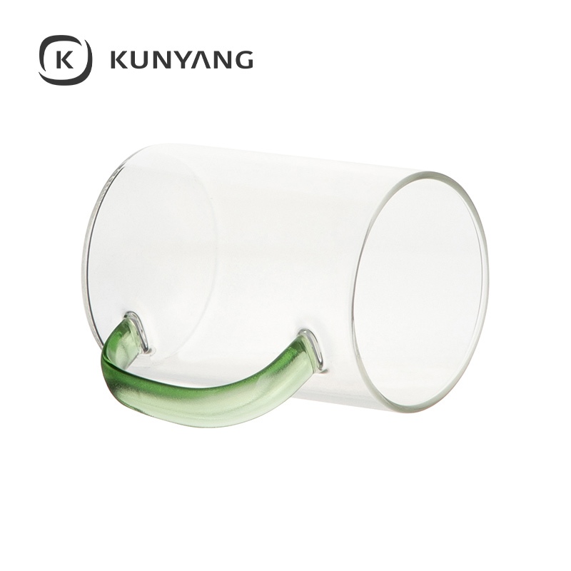 12oz/360ml Glass Mug Clear Light Green