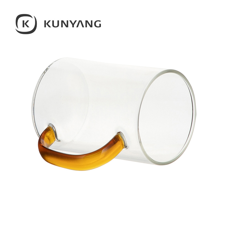 12oz/360ml Glass Mug Clear Red