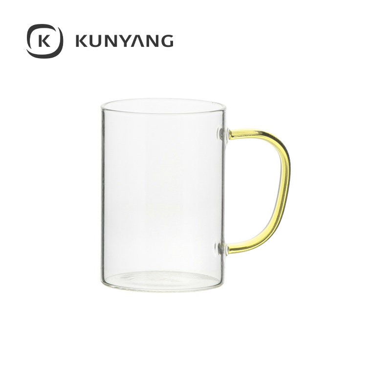 12oz/360ml Glass Mug Clear Yellow