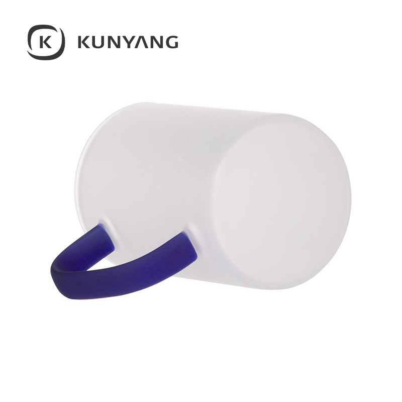 12oz/360ml Glass Mug frosted Dark Blue