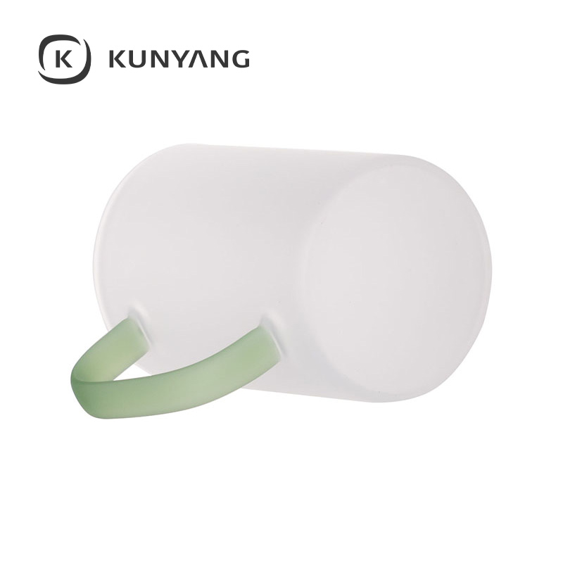 12oz/360ml Glass Mug frosted Light Green
