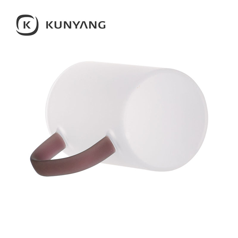12oz/360ml Glass Mug frosted Red