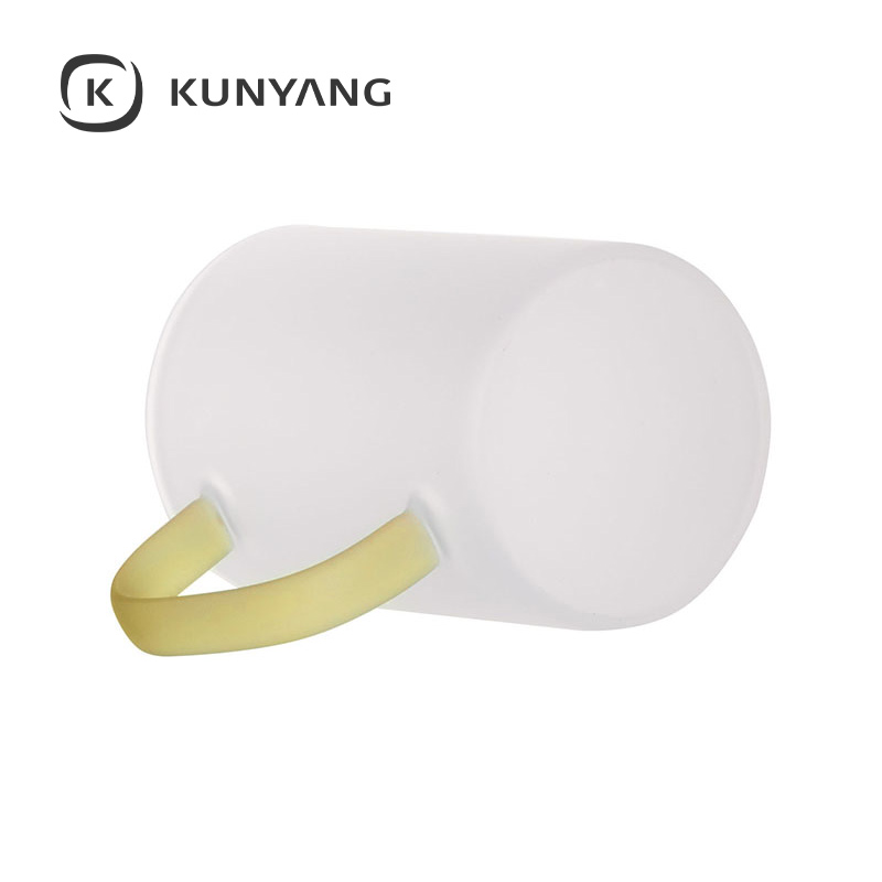 12oz/360ml Glass Mug frosted Yellow