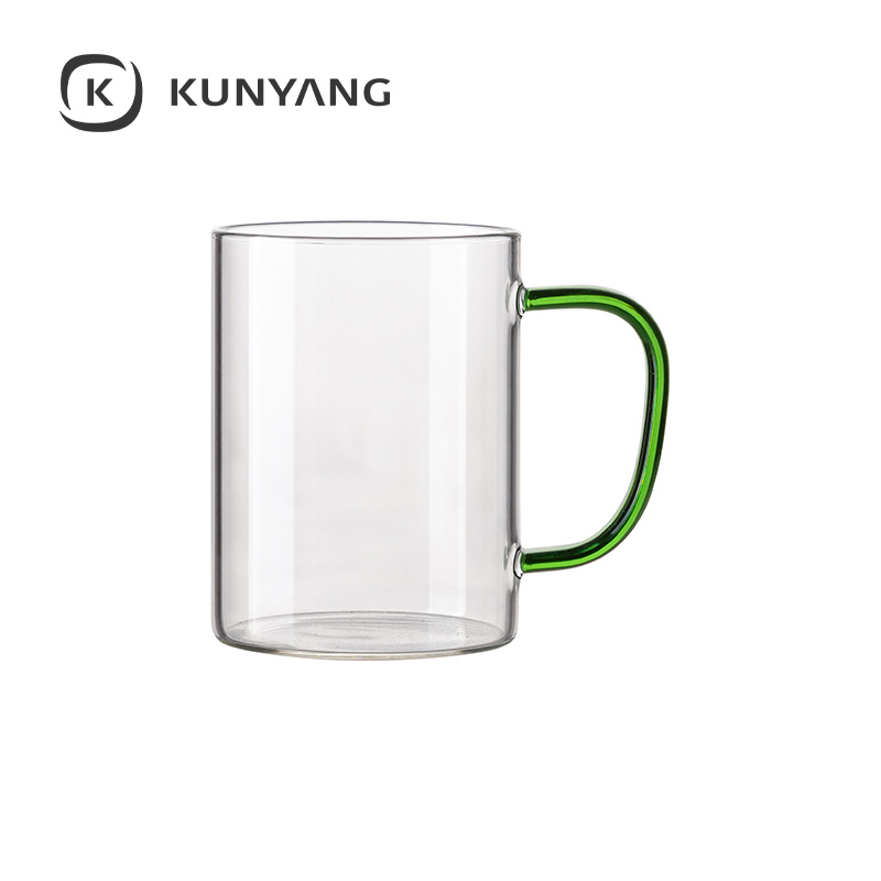 15oz/450ml Glass Mug Clear Light Green